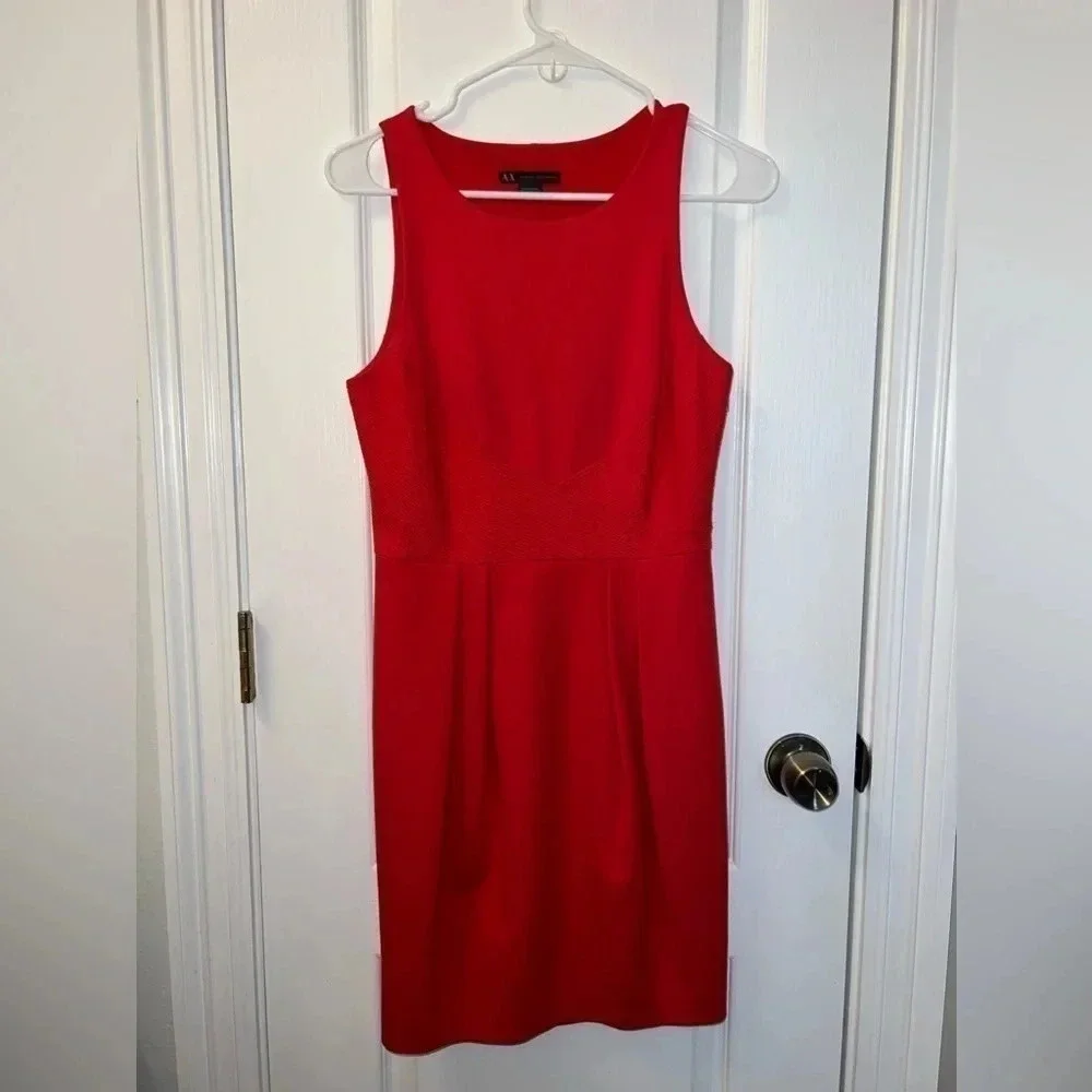 armani exchange red dress New, Sexy Armani exchange Red dress With Tags, Fitted Cocktail Dress 3/4 Sleeve